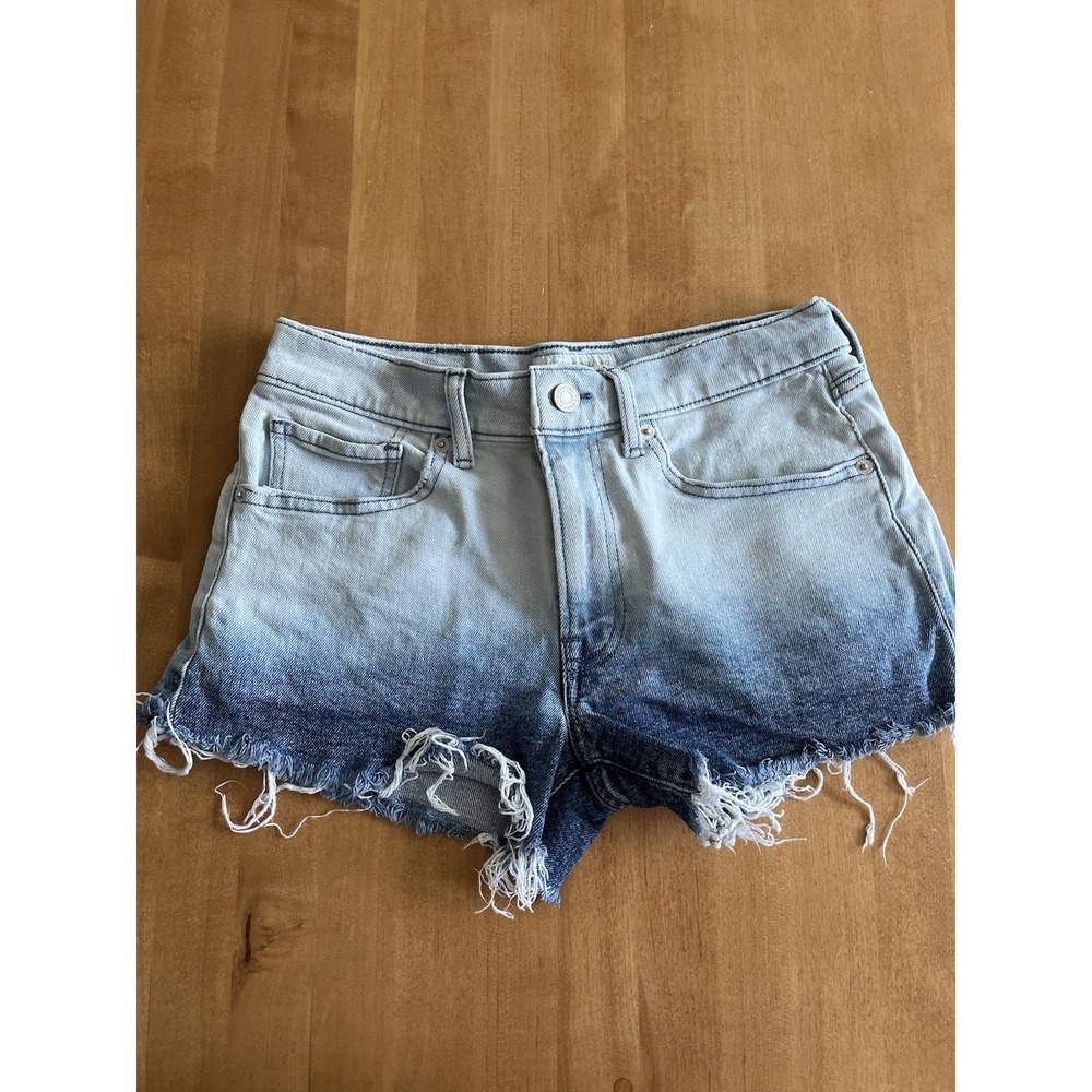 Lucky Brand Women's Rain Ombre Mid Rise Cut Off Jean Shorts 2/26 Summer Spring